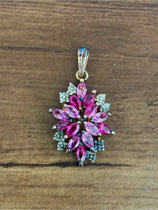 Jewelry - 1/5 people win 925 sterling silver pink sapphire pendant!